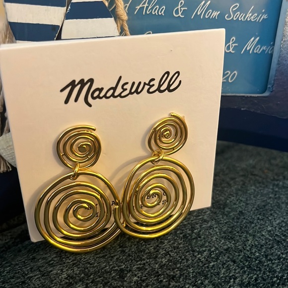 Madewell “Spiral Statement Drop Earrings” new with tag - Picture 4 of 4